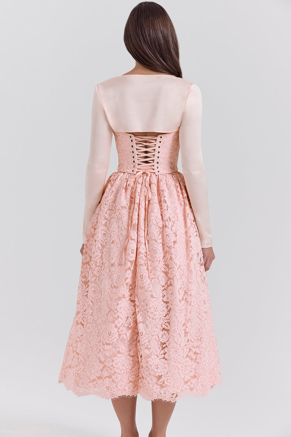 Ballerina pink lace corset, skirt and bolero