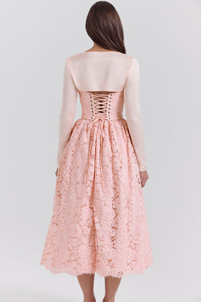 Ballerina pink lace corset, skirt and bolero