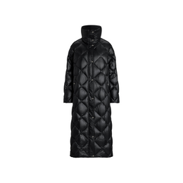 Duck Down Funnel Neck Long Puffer Jacket