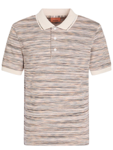 Missoni Space Dyed Polo Shirt in Orange Beige