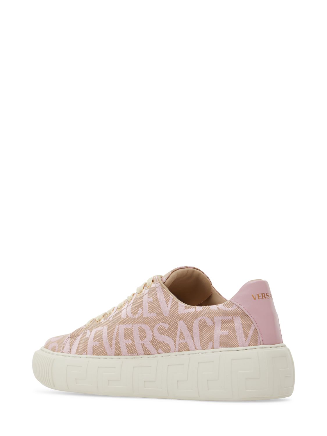 Versace Canvas & cotton sneakers