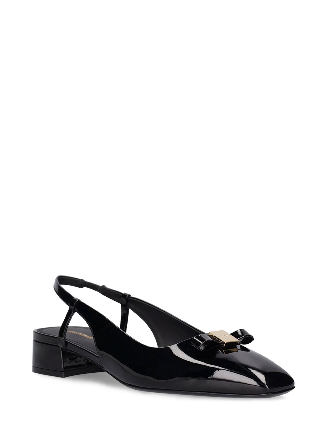 Ferragamo Marlina patent leather slingback pumps