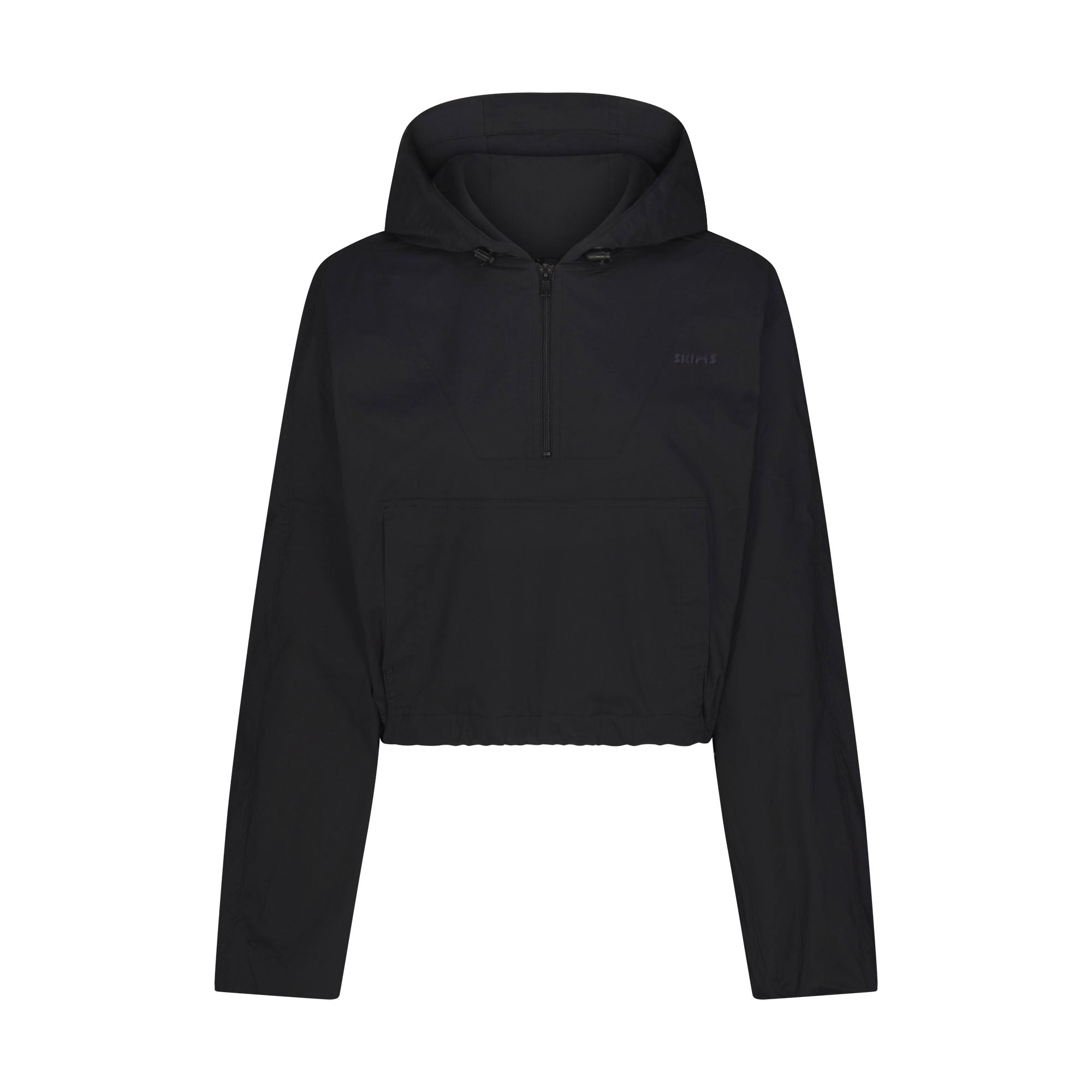 Woven Cotton Half Zip Pullover