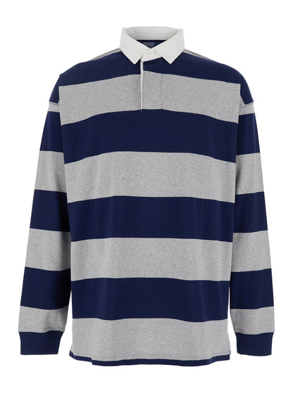 Polo ralph lauren "Big Fit" Multicolor Polo Shirt with Classic Collar and All-Over Striped Motif in Cotton Man