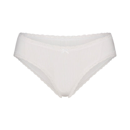 Lightweight Cotton Lace Brief