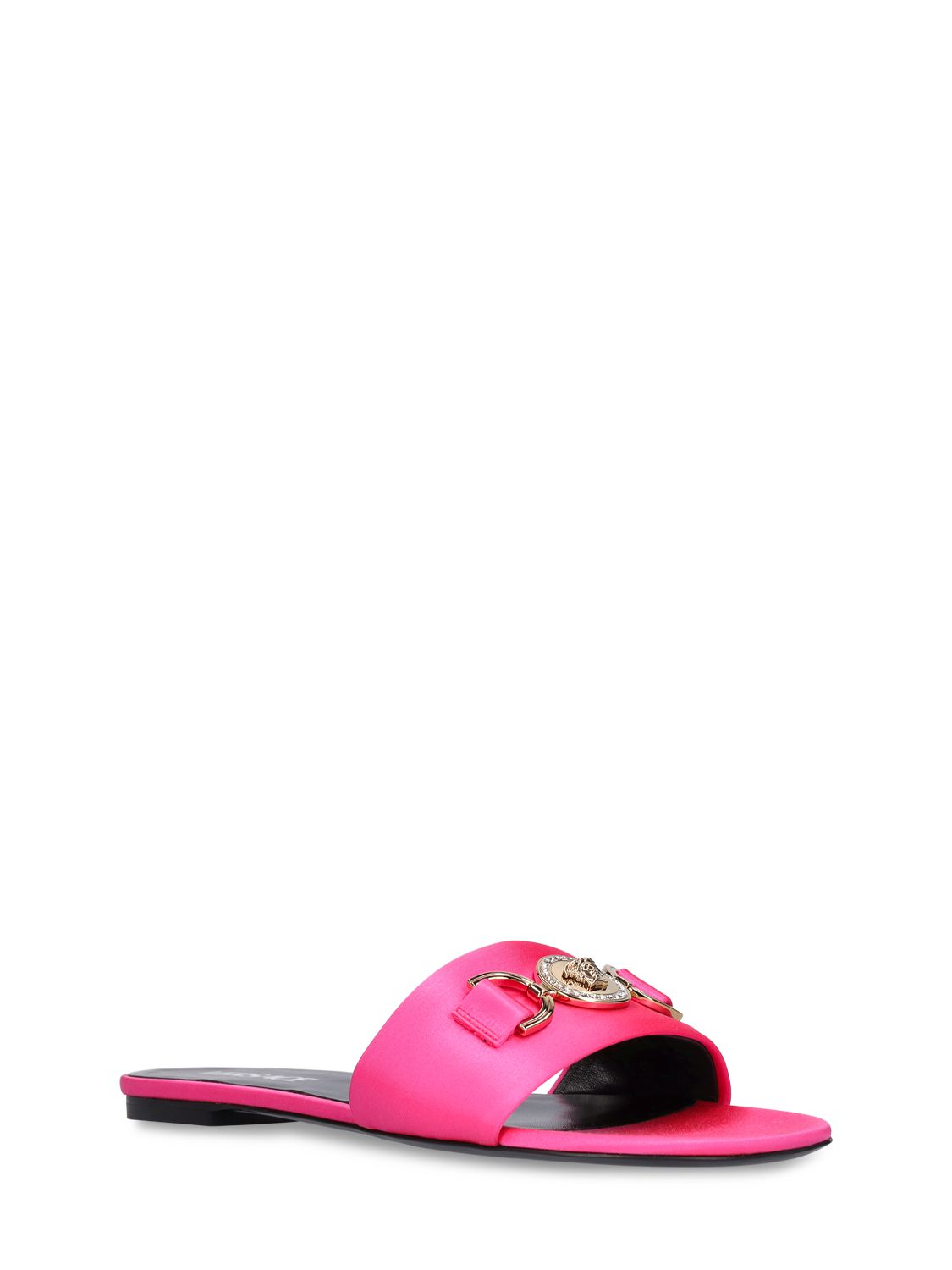 Versace Versace 10mm Satin flat sandals - Sandals | Shop From The Mirage