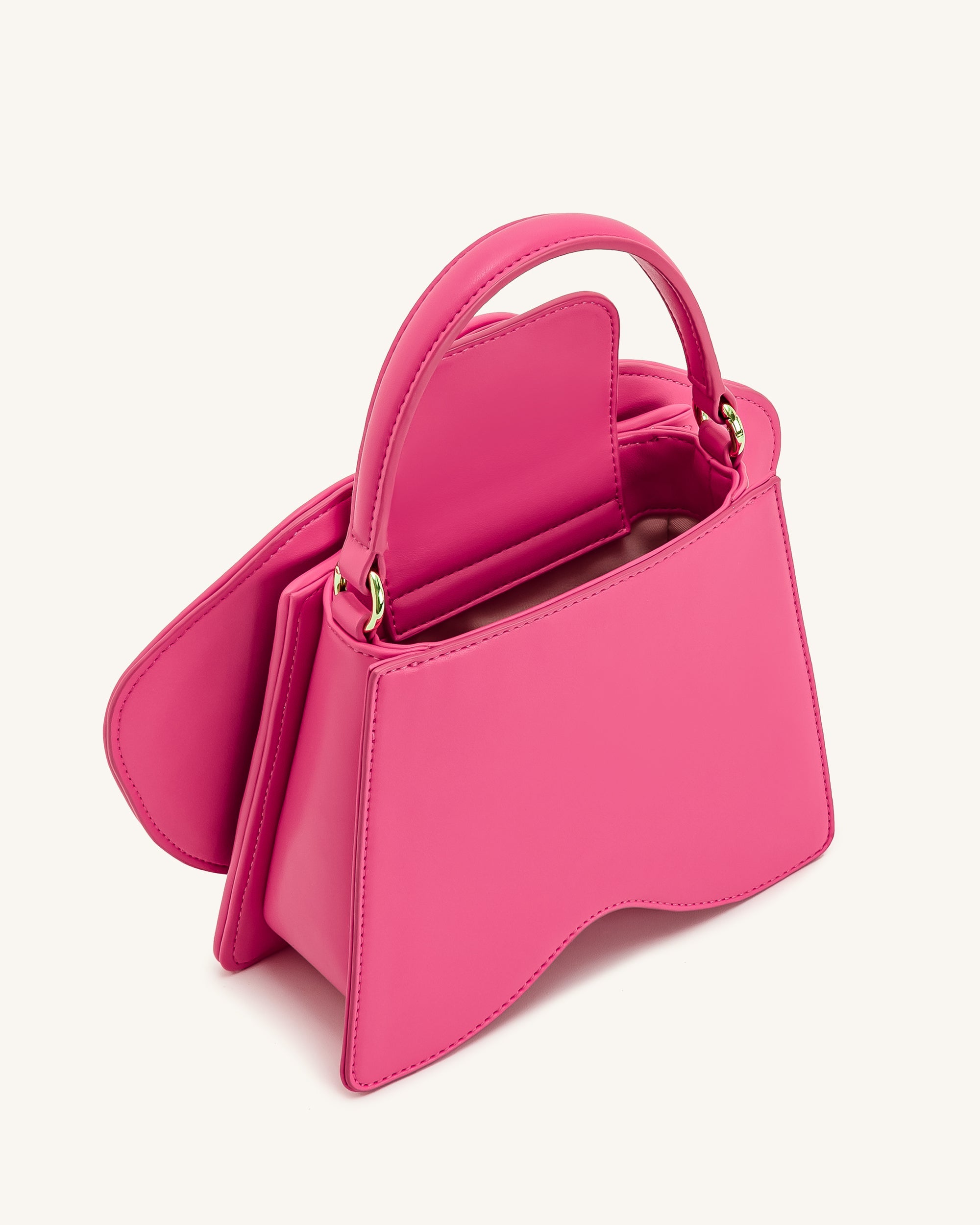 Flora Orchid Shaped Top Handle Bag - Purple