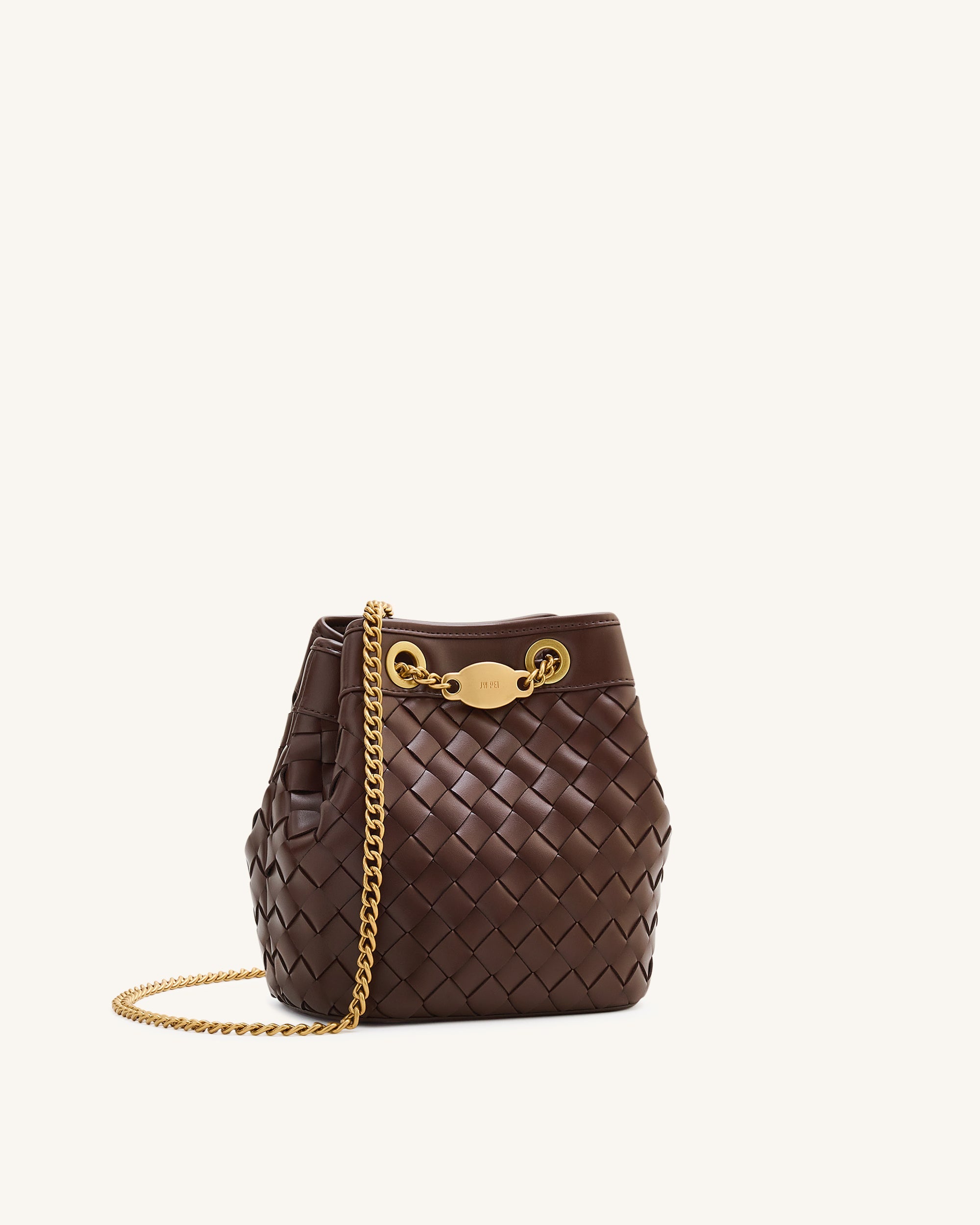 Yara Hand-Woven Bucket Bag - Black