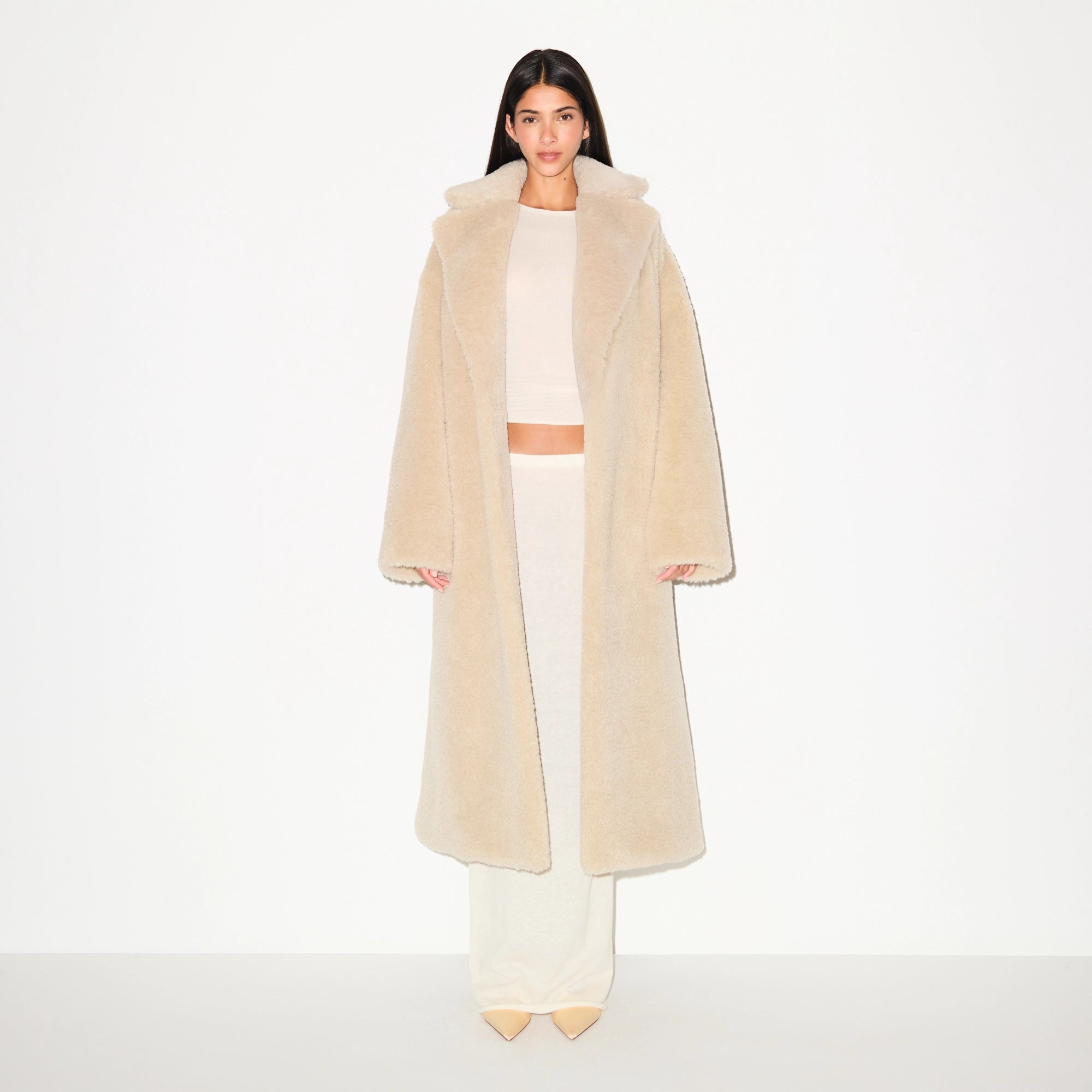 Faux Fur Oversized Long Coat