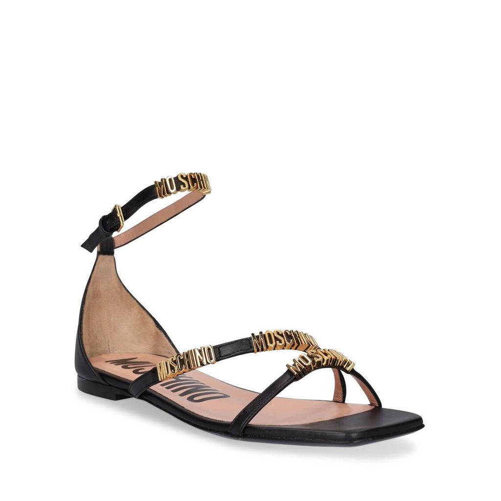 Moschino Moschino 10mm Leather flat sandals - Size: UK 4 Sandals | Shop From The Mirage