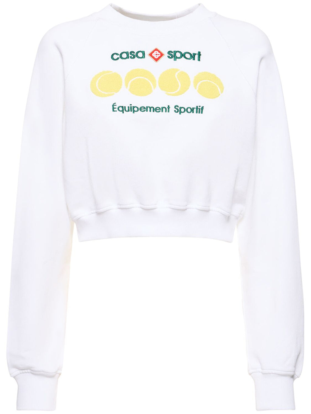 CASABLANCA Casablanca Casa Sport cropped jersey sweatshirt - Size: XS Sweatshirts | Shop From The Mirage