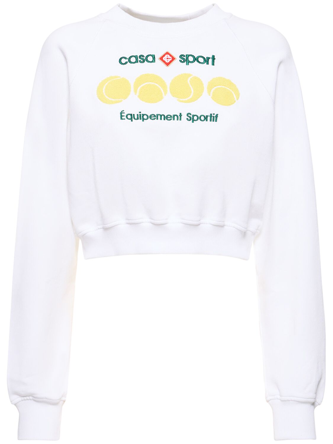 Casablanca Casa Sport cropped jersey sweatshirt