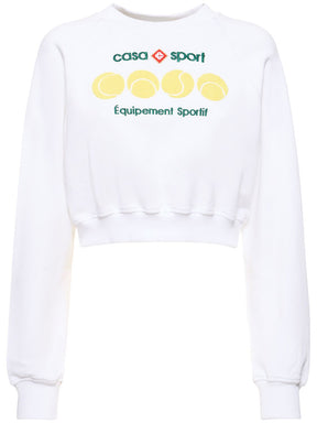 Casablanca Casa Sport cropped jersey sweatshirt