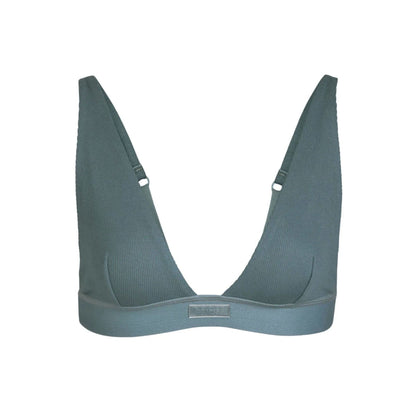 Cotton Rib Plunge Bralette