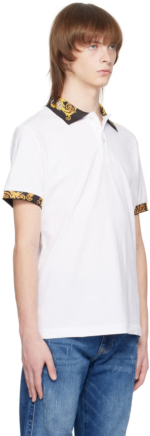 White Logo Couture Polo