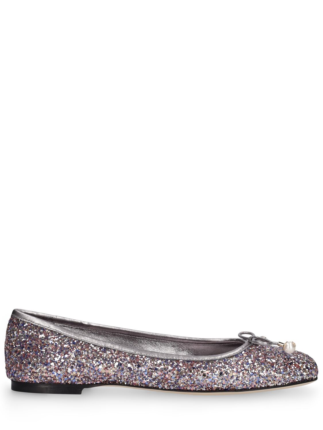 Jimmy Choo Jimmy 10mm Elme glittered ballerina flats - Size: UK 2.5 Flats | Shop From The Mirage