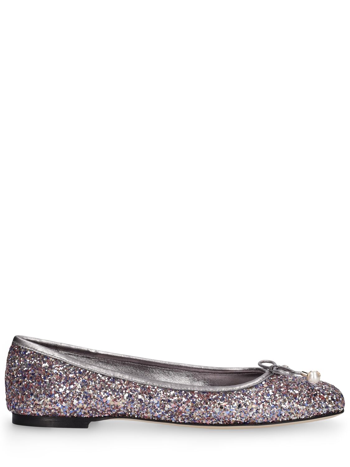 Jimmy 10mm Elme glittered ballerina flats