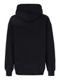 Valentino 'Chez' Black Hoodie with Drawstring Hood and Maxi Logo Print on the Front in Cotton Man