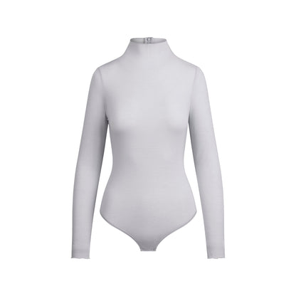 Sheer Modal Long Sleeve Turtleneck Bodysuit