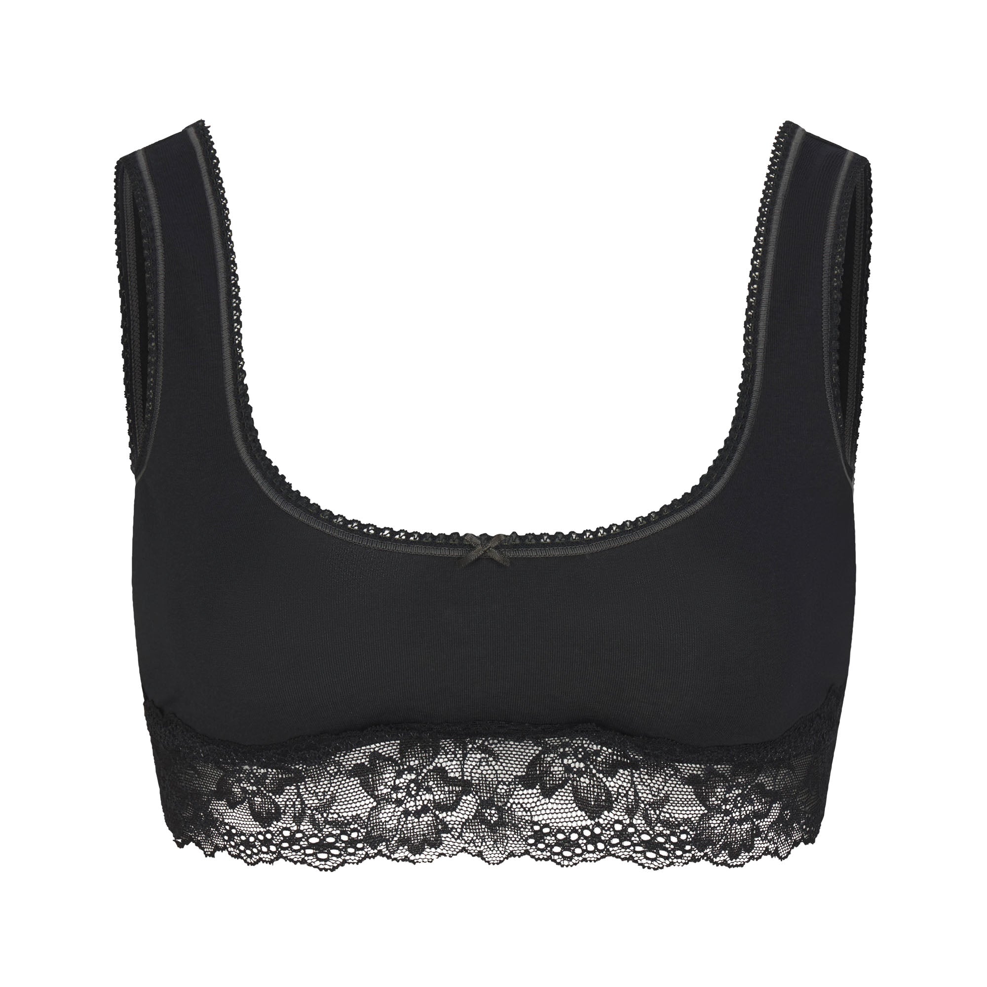Lightweight Cotton Lace Scoop Bralette