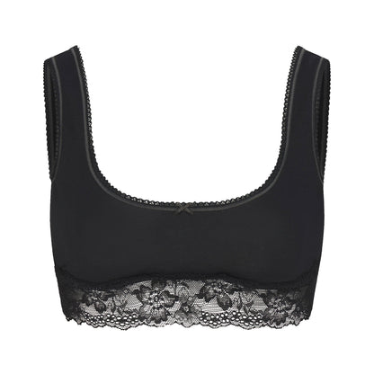 Lightweight Cotton Lace Scoop Bralette