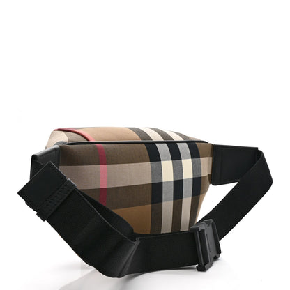 Burberry IP Check Sonny Bum Bag Taupe Brown