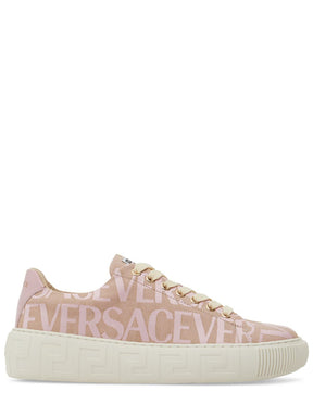 Versace Canvas & cotton sneakers