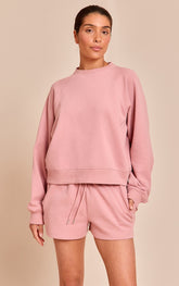 Petite Pink Crew Neck Sweatshirt