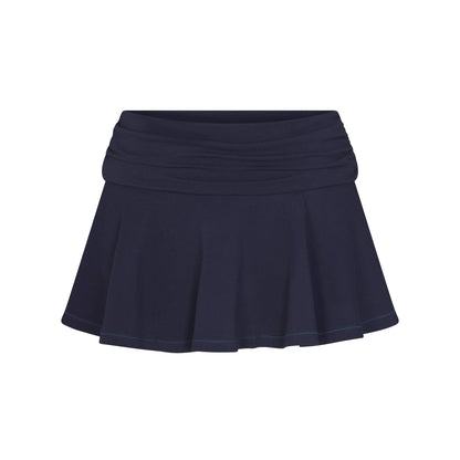 Cotton Jersey Foldover Mini Skort