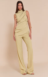 PLT Label Green Tailored Straight Leg Trouser
