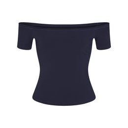 Cotton Jersey Off the Shoulder Top