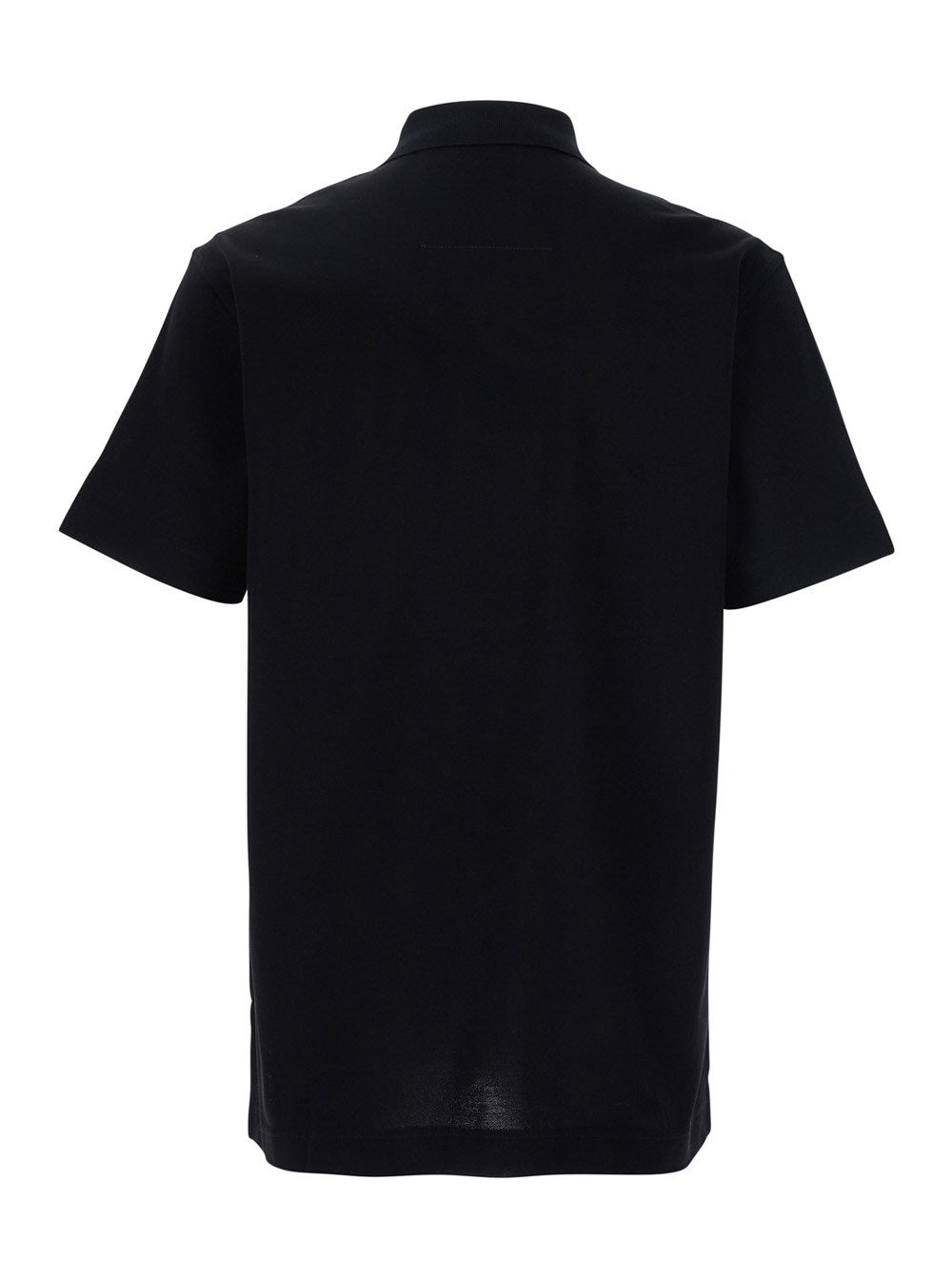 Givenchy Black Polo Shirt with Logo Embroidery on the Front in Cotton Man