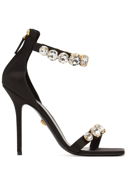 Versace Versace 110mm Embellished satin sandals - Size: UK 3 Heels | Shop From The Mirage