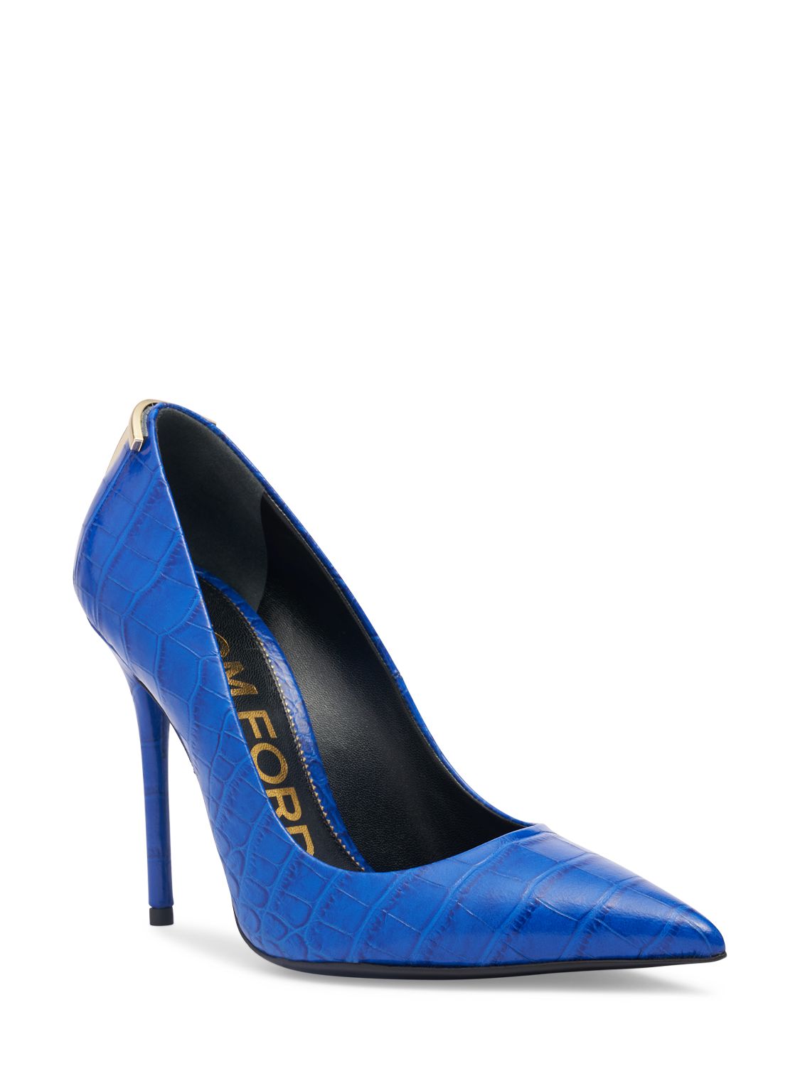 Tom Ford Tom Ford 85mm T croc embossed pumps - Size: UK 5 Heels | Shop From The Mirage