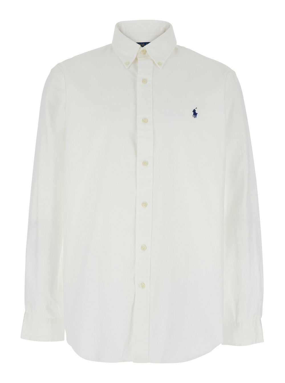 Polo ralph lauren 'Custom Fit' White Shirt with Pony Embroidery on the Front in Cotton Man