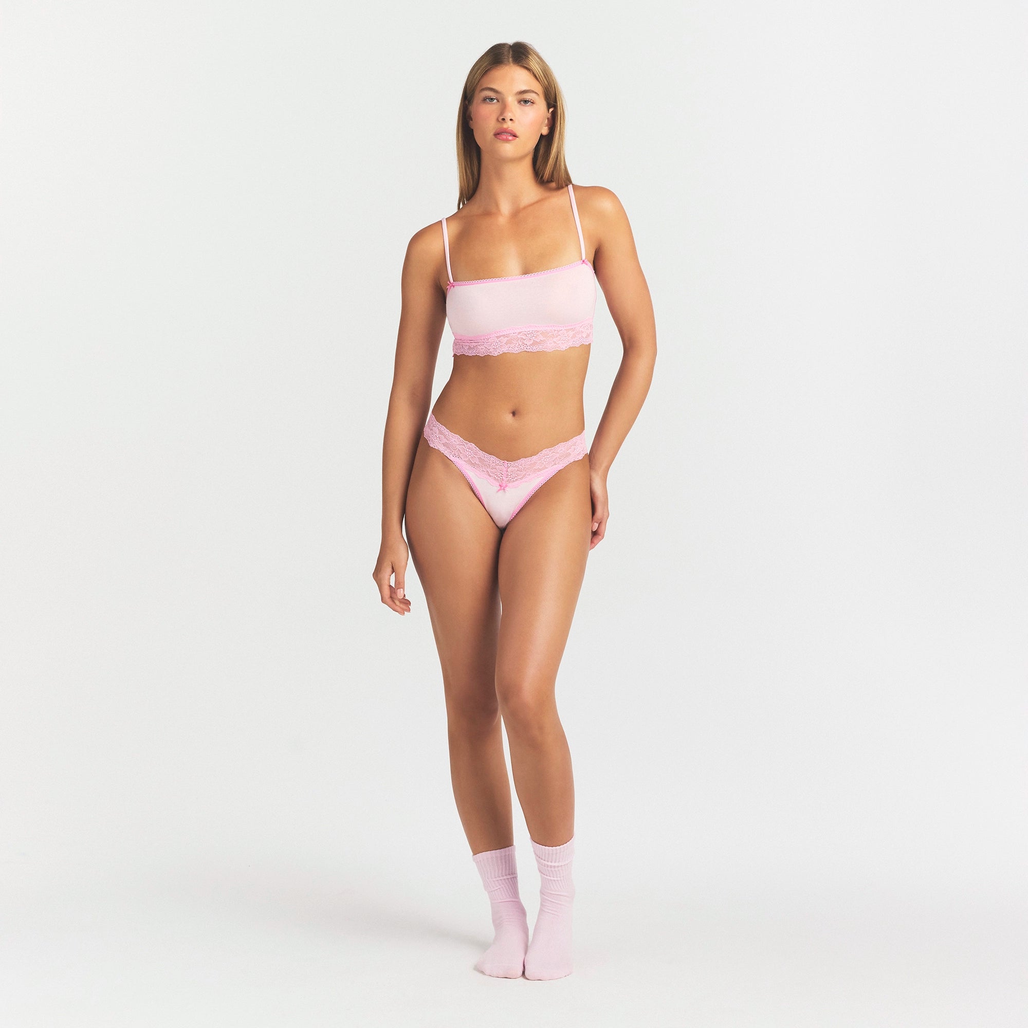 Lightweight Cotton Straight Neck Bralette