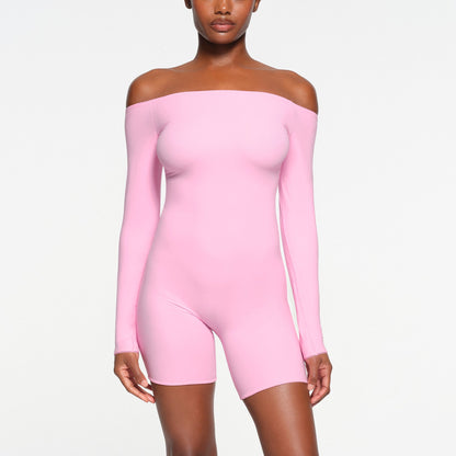 Fits Everybody Picot Off the Shoulder Onesie
