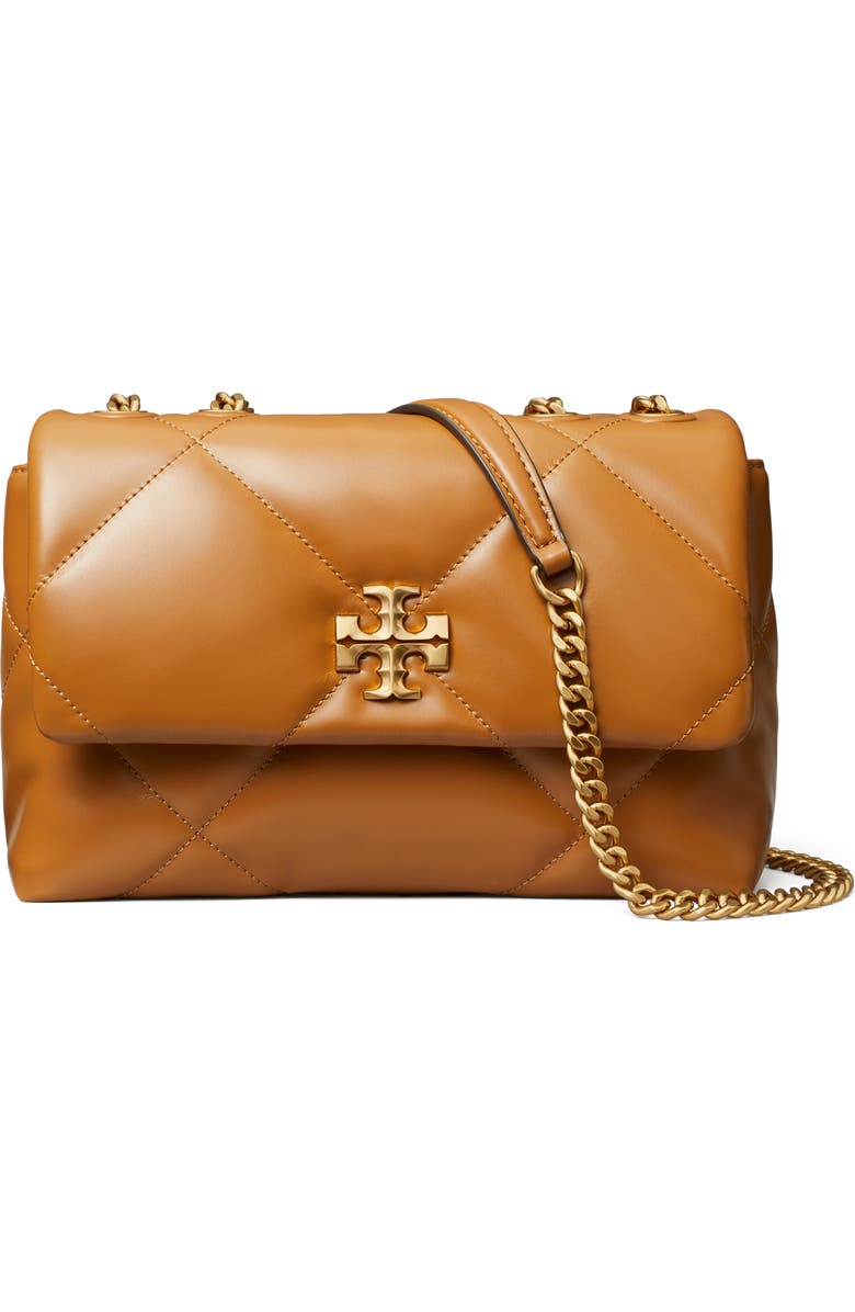 Small Kira Diamond Quilted Convertible Leather Shoulder Bag