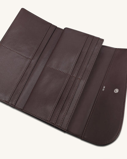 Seren Flap Long Wallet - Black