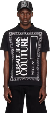 Black Piece Number Polo
