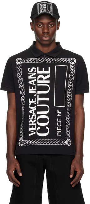 Black Piece Number Polo