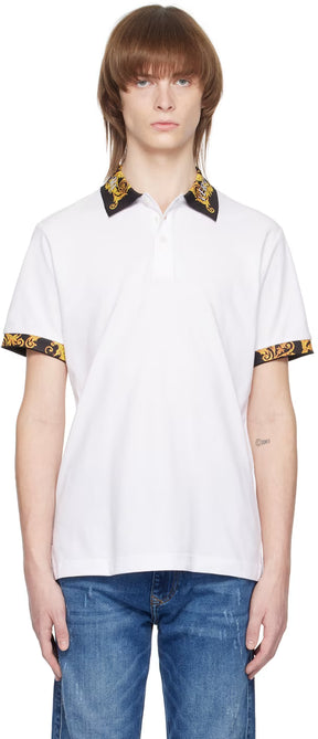White Logo Couture Polo