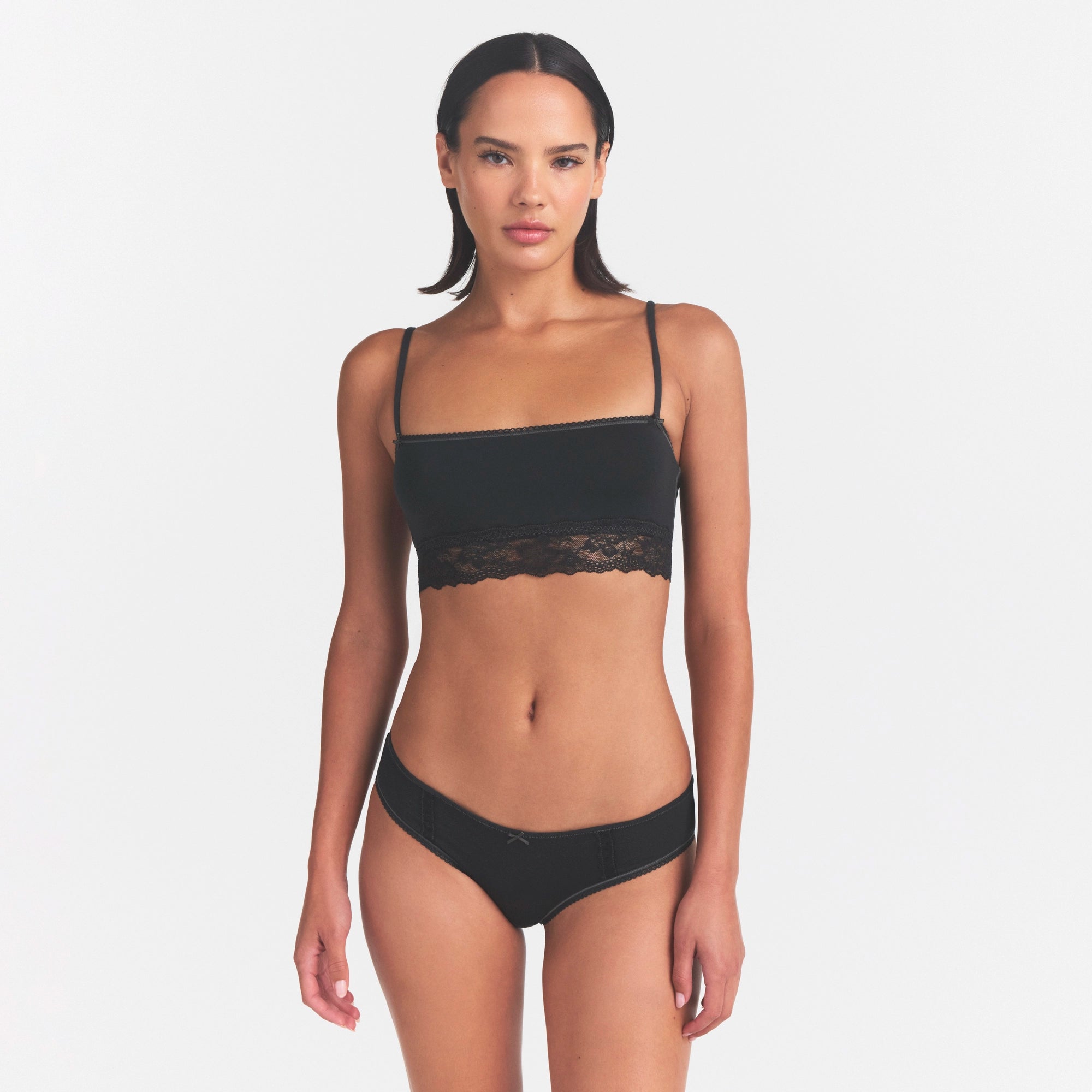 Lightweight Cotton Straight Neck Bralette