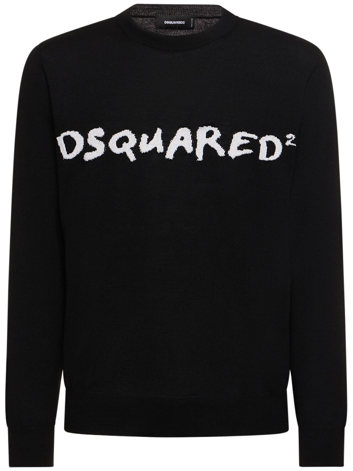 Dsquared2 Logo jacquard wool blend sweater