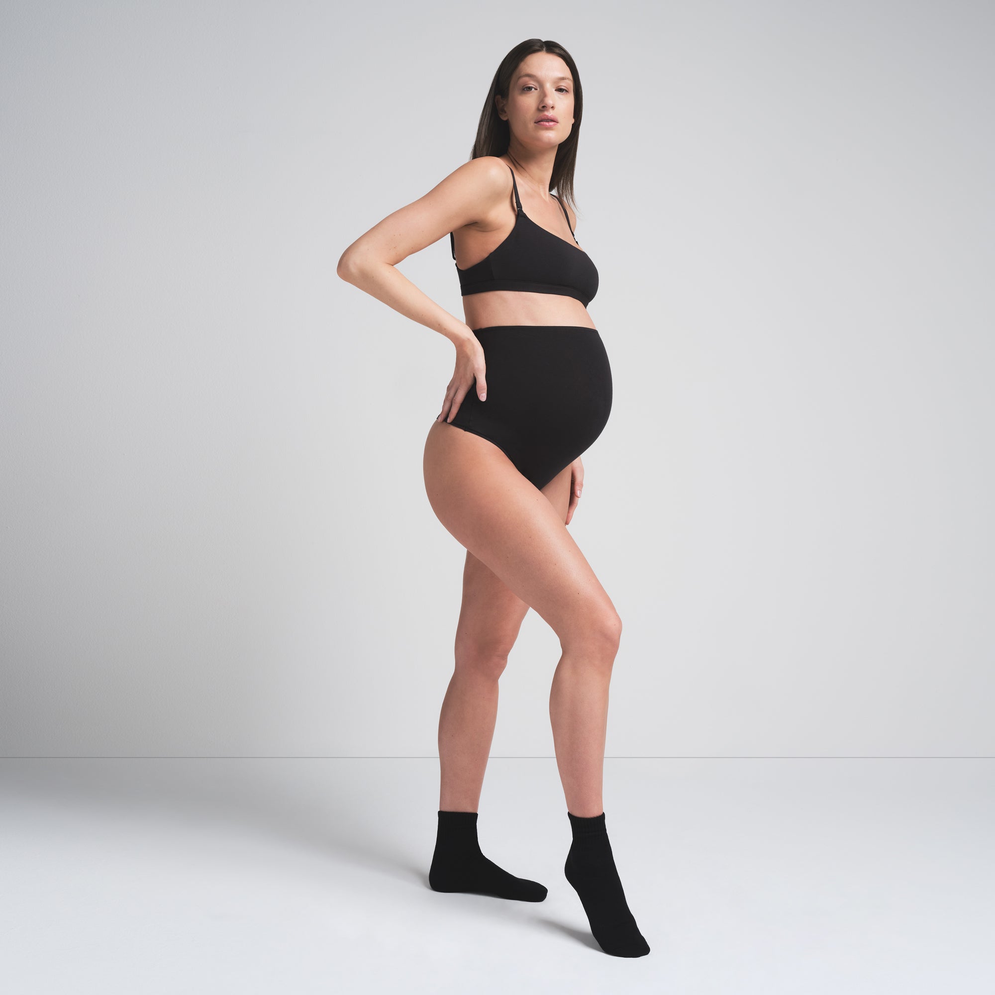 Cotton Jersey Maternity High-waisted Thong