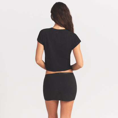 Logo Pointelle Micro Skort