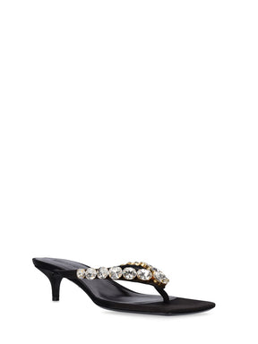 Versace 45mm Embellished satin sandals