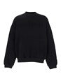 Fear of god Black Crewneck Sweater with Tonal Logo Lettering Embroidery on the Front in Cotton Blend Man