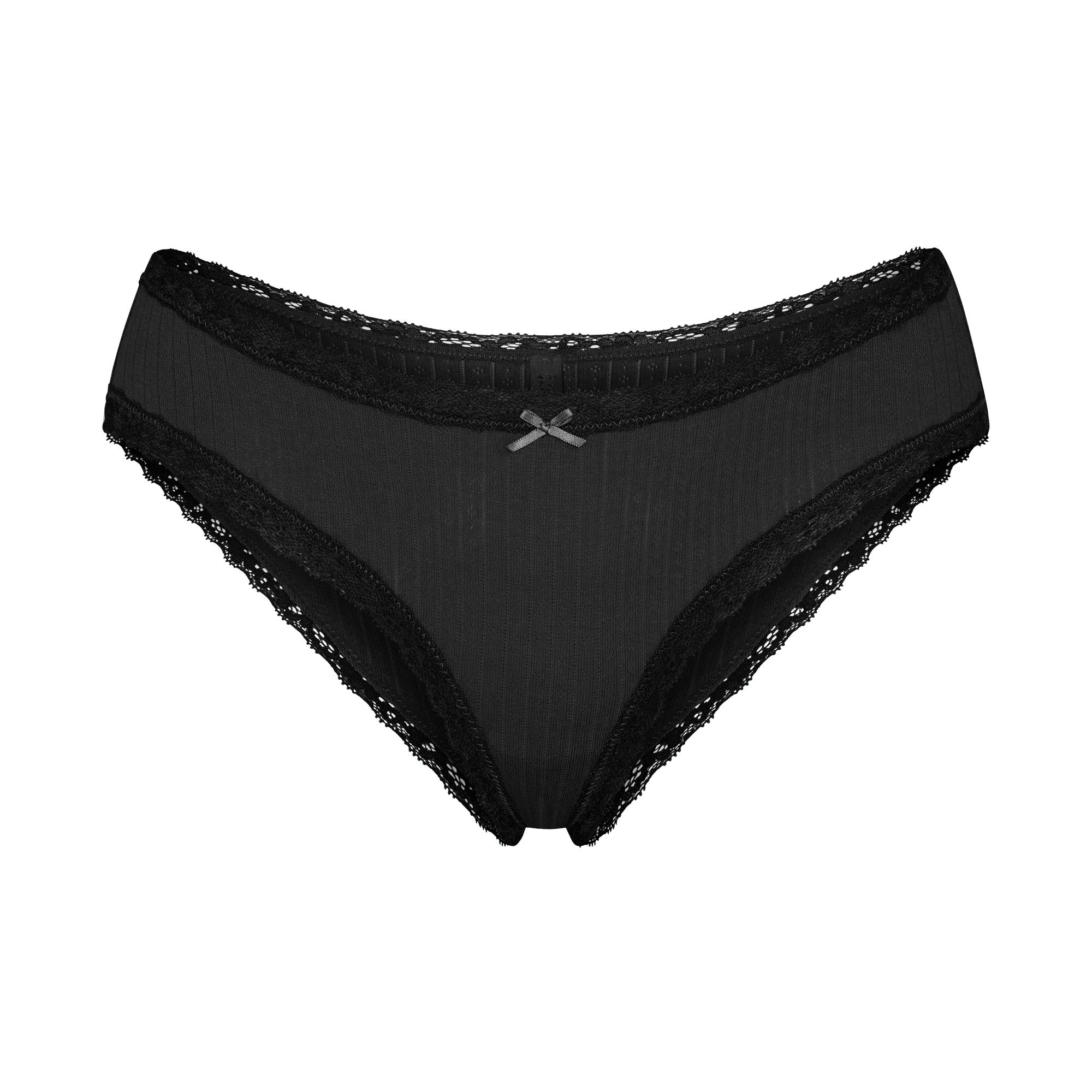 Lightweight Cotton Pointelle Lace Brief