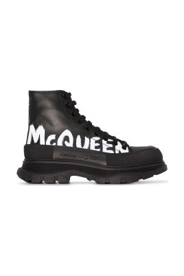 Black Boots with Oversized Rubber Sole